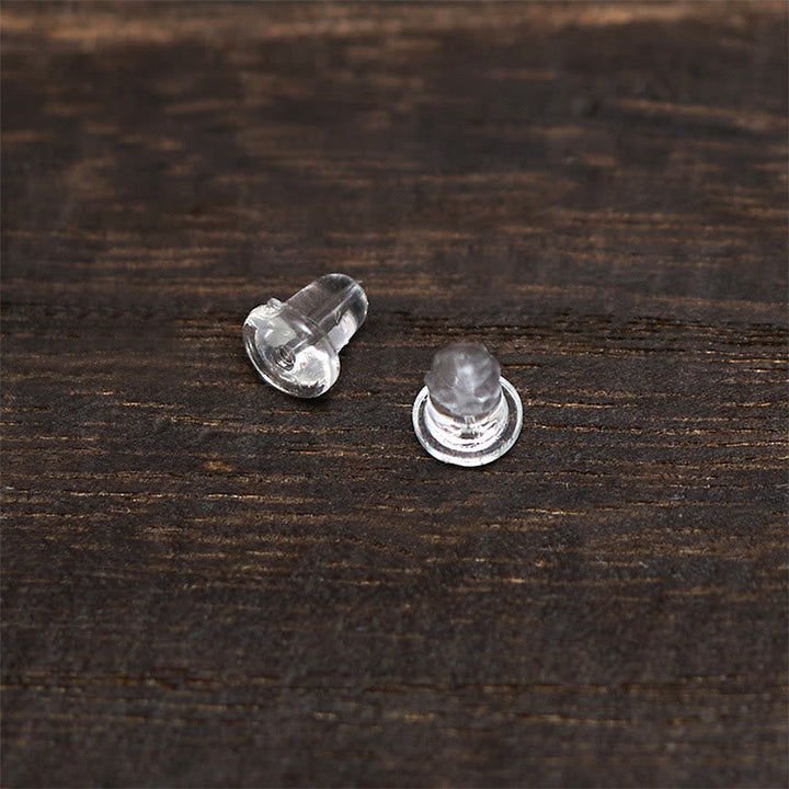 Ohrringe Grüner Jaspis Tropfen Silikon Verschluss transparent Schmuck Zubehör
