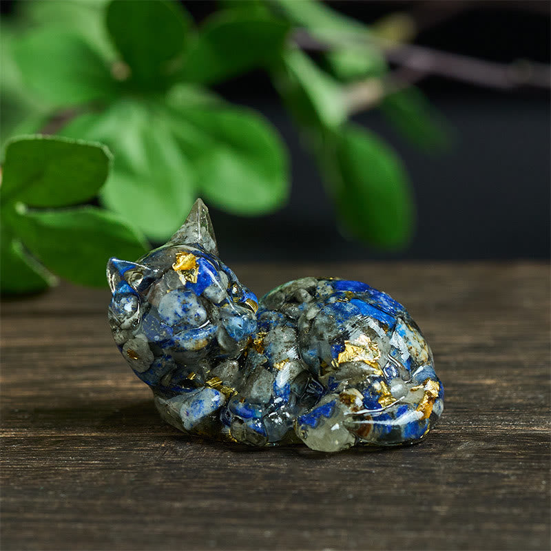 Katze Dekofigur Kristall Klein