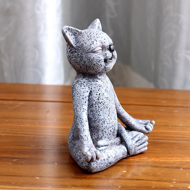 Katze Dekofigur Zen Yoga Symbol