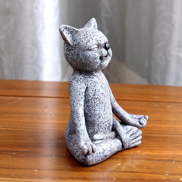Katze Dekofigur Zen Yoga Symbol