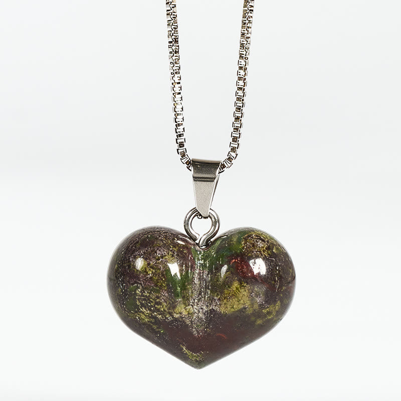Kette Amethyst Topas Rosenquarz Herz – Balance Dragon's Blood Jasper