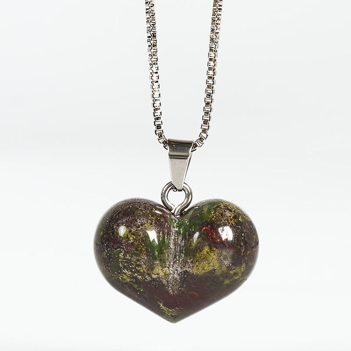 Kette Amethyst Topas Rosenquarz Herz – Balance Dragon's Blood Jasper