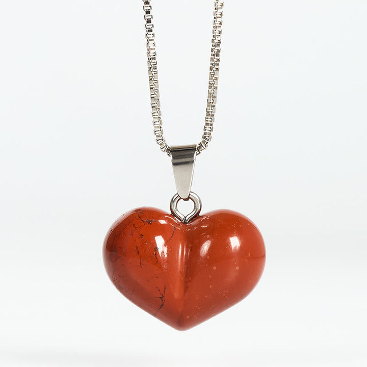 Kette Amethyst Topas Rosenquarz Herz – Balance Red Jasper