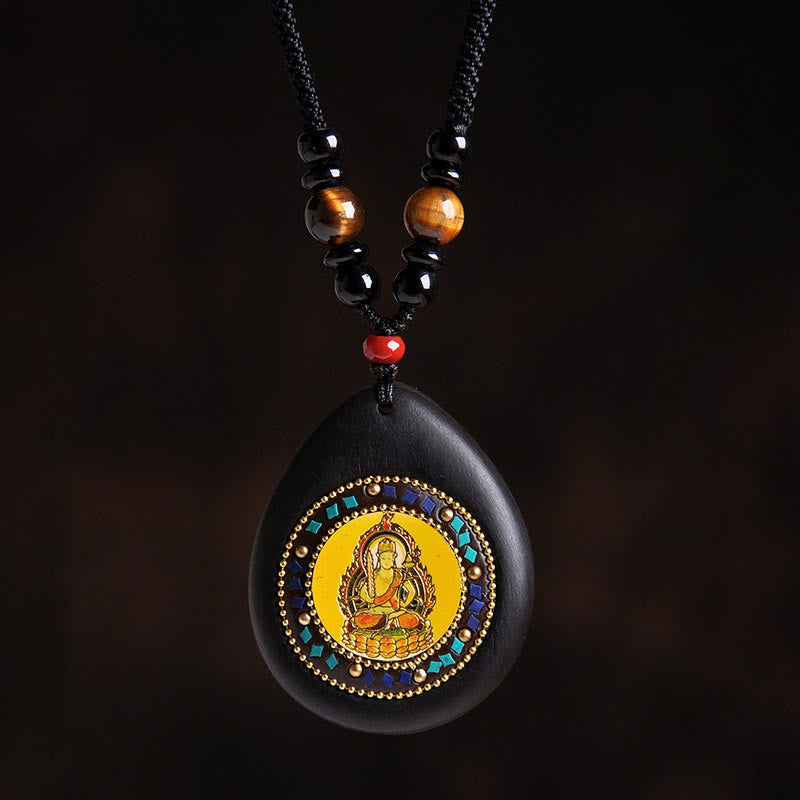 Kette Ebenholz Tigerauge Schwarzer Onyx Ox/Tiger-Void Bodhisattva