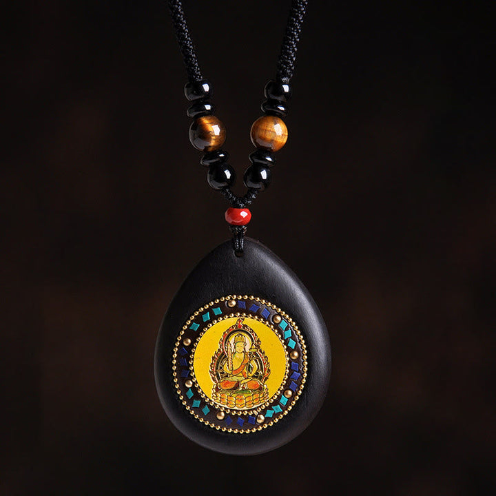Kette Ebenholz Tigerauge Schwarzer Onyx Ox/Tiger-Void Bodhisattva