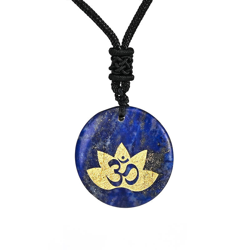 Kette Amethyst Tigerauge Lotus Om – Heilung