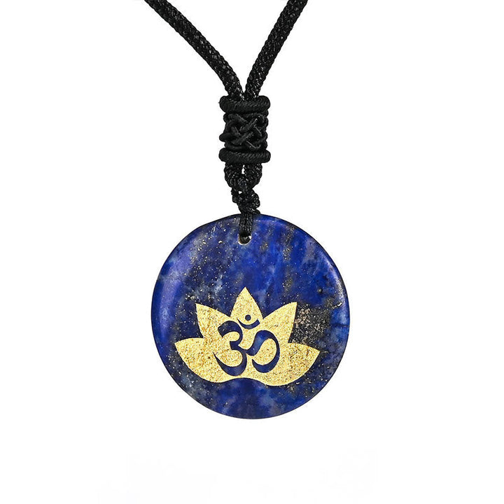 Kette Amethyst Tigerauge Lotus Om – Heilung