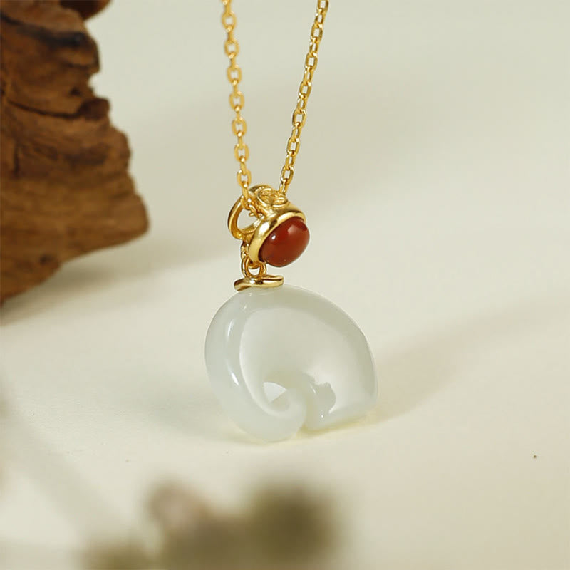Kette Hetian Jade Elefant Sterlingsilber – Glück Hetian Jade 925 Sterling Silver(Pendant Size: 28.4*15.1mm)