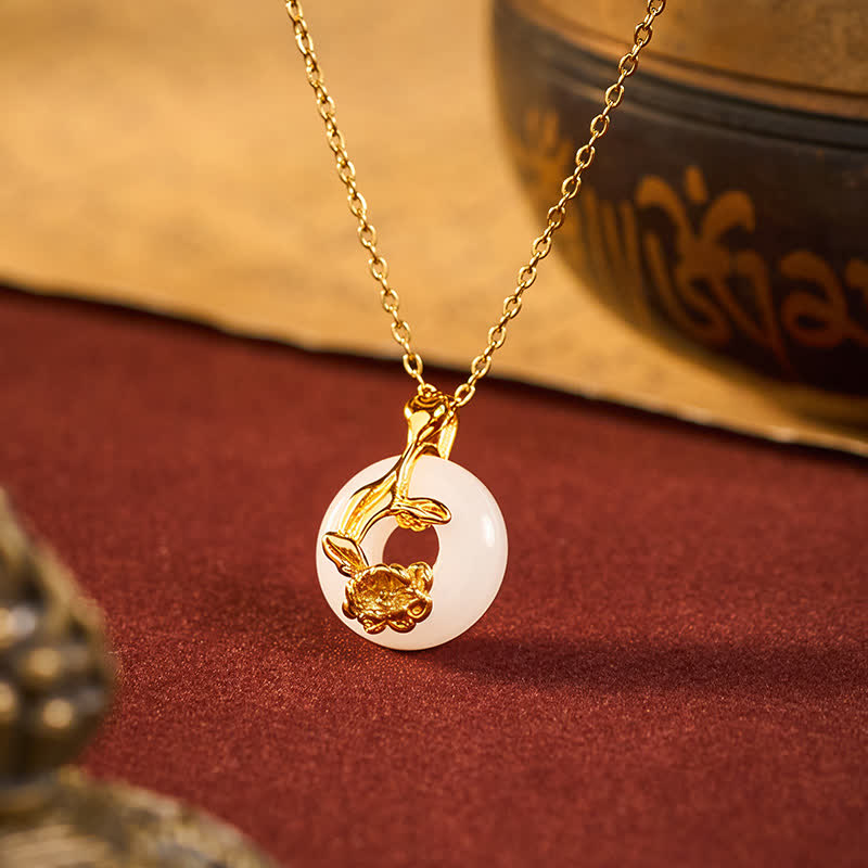 Kette Hetian Jade Pfingstrose – Frieden