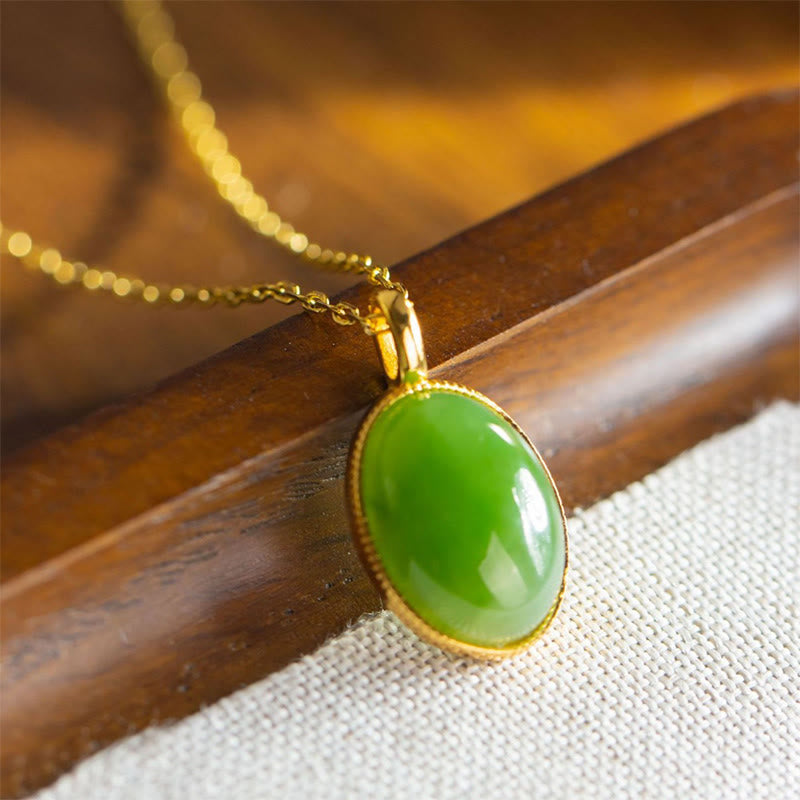 Kette Hetian Jade Rundung Natur – Wohlstand