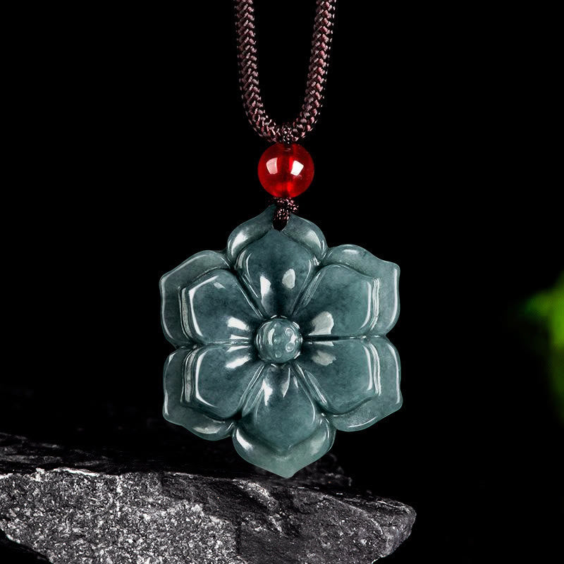 Kette Jade Pfirsichblüte – Wohlstand