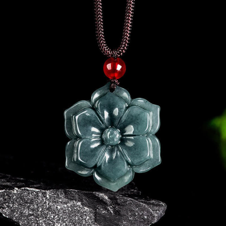 Kette Jade Pfirsichblüte – Wohlstand