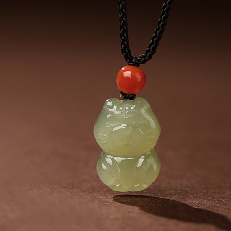 Kette Jade Südrot Achat Pferd Chinesischer Zodiak – Wohlstand Tiger