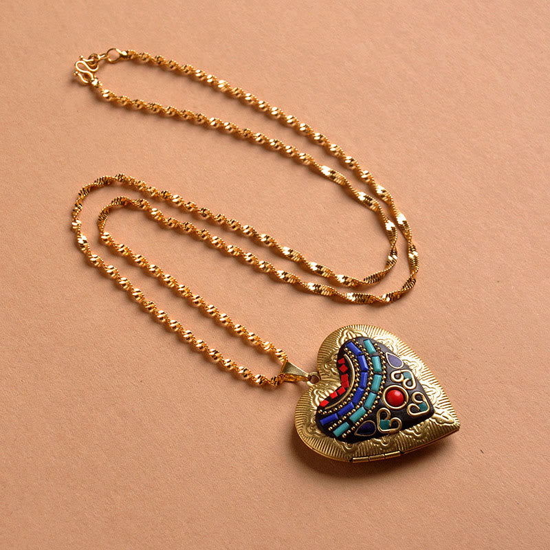 Kette Kupfer Kwan Yin – Wohlstand Heart-Shaped Chain(Necklace Length:60cm)