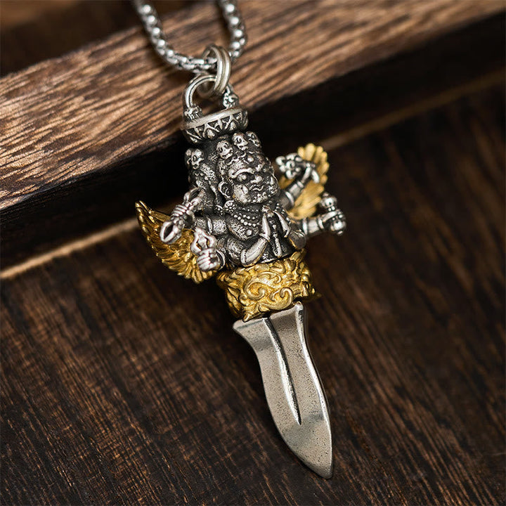 Kette Kupfer Vajra Drei Köpfe Tibet – Heilung