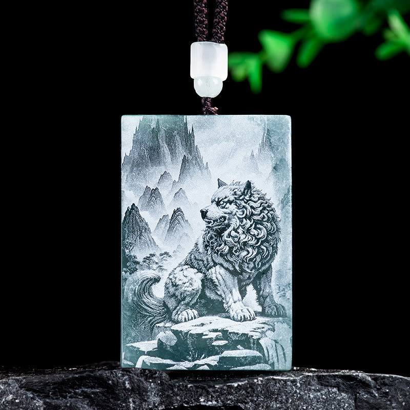 Kette Jade Pferd Gravur Chinesischer Zodiak – Fülle