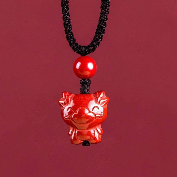 Kette Zinnober Pferd Chinesischer Zodiak – Segen