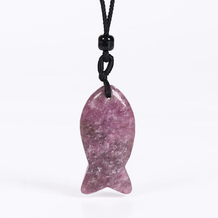 Kette Rosenquarz Amethyst Topas Koi-Fisch – Erfolg Amethyst