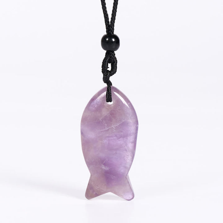 Kette Rosenquarz Amethyst Topas Koi-Fisch – Erfolg Lepidolite