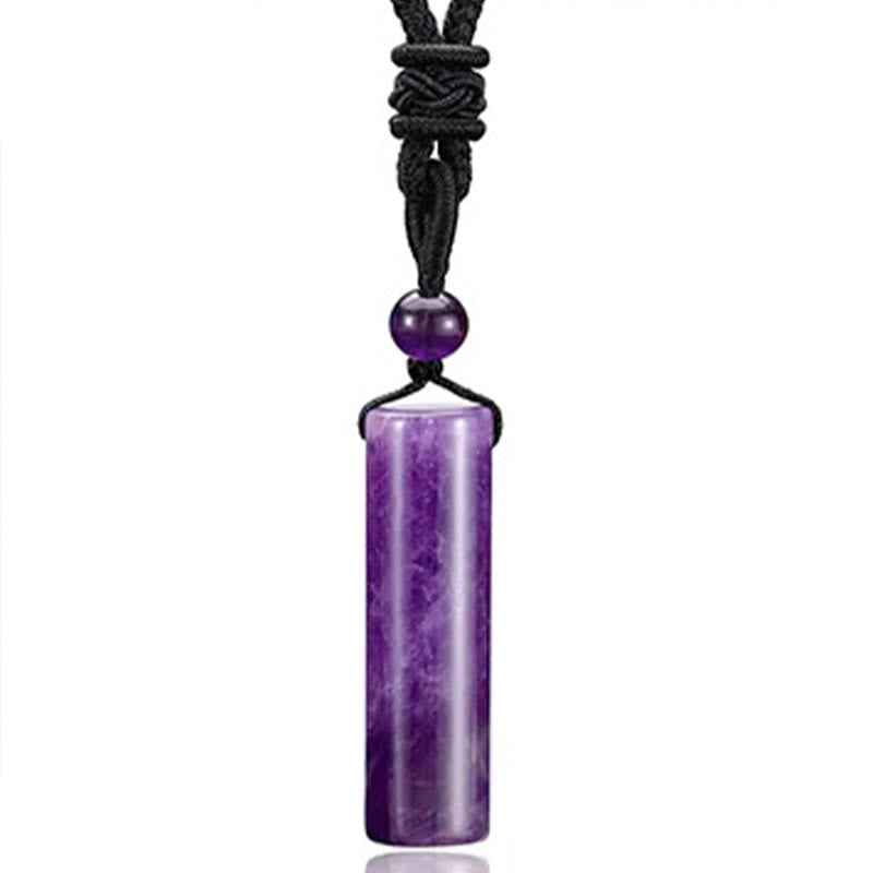 Kette Rosenquarz Aventurin Amethyst Zylinder – Heilung Amethyst