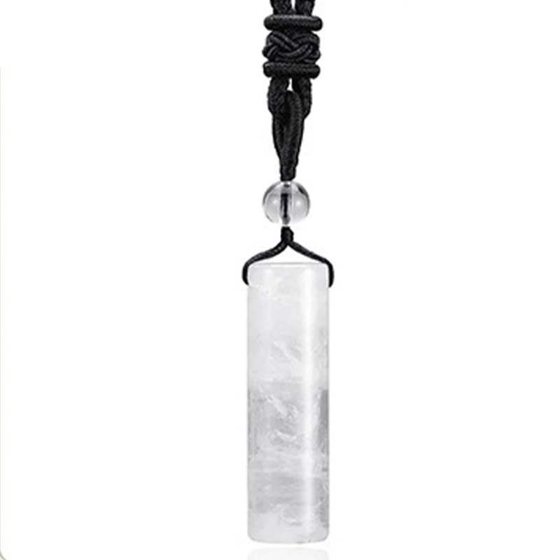 Kette Rosenquarz Aventurin Amethyst Zylinder – Heilung White Crystal