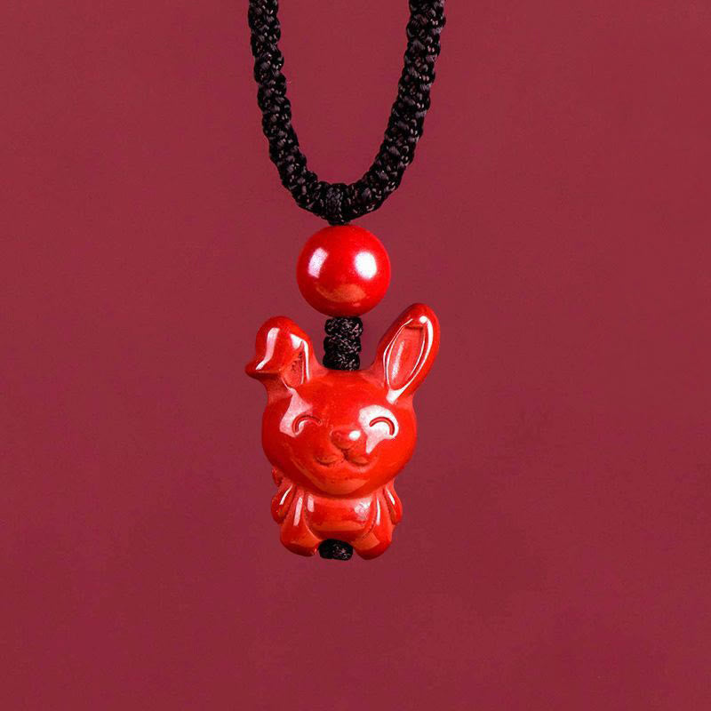 Kette Zinnober Pferd Chinesischer Zodiak – Segen