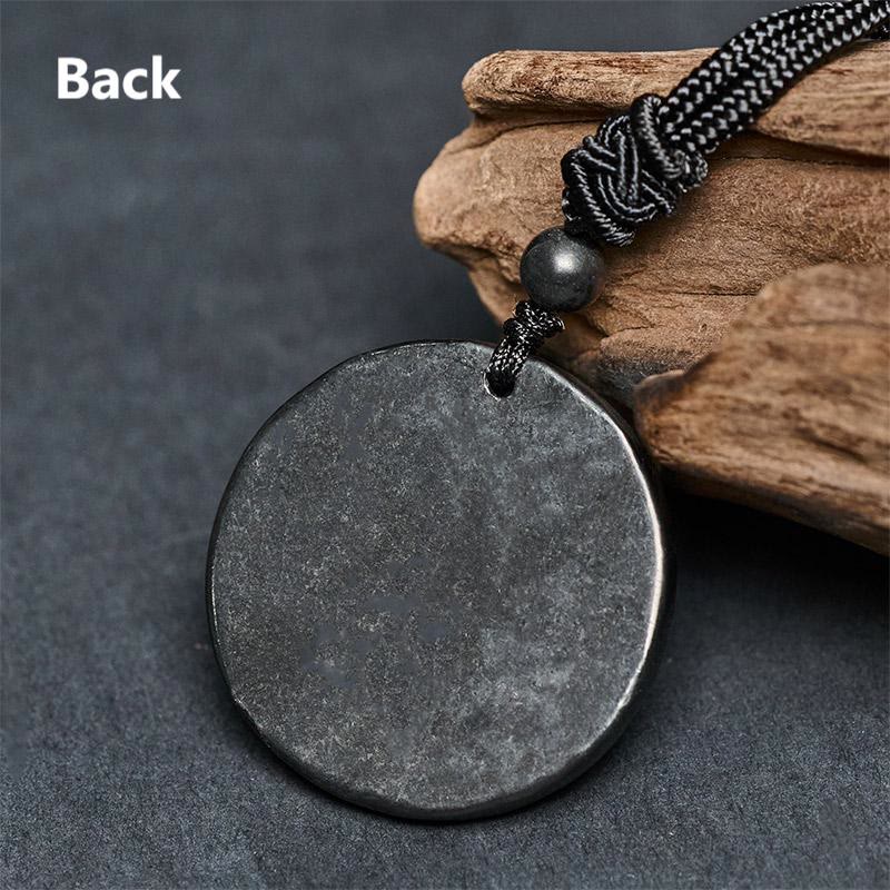 Schwarze Shungit Kette Schutz Anhänger Naturstein Heilenergie elegant