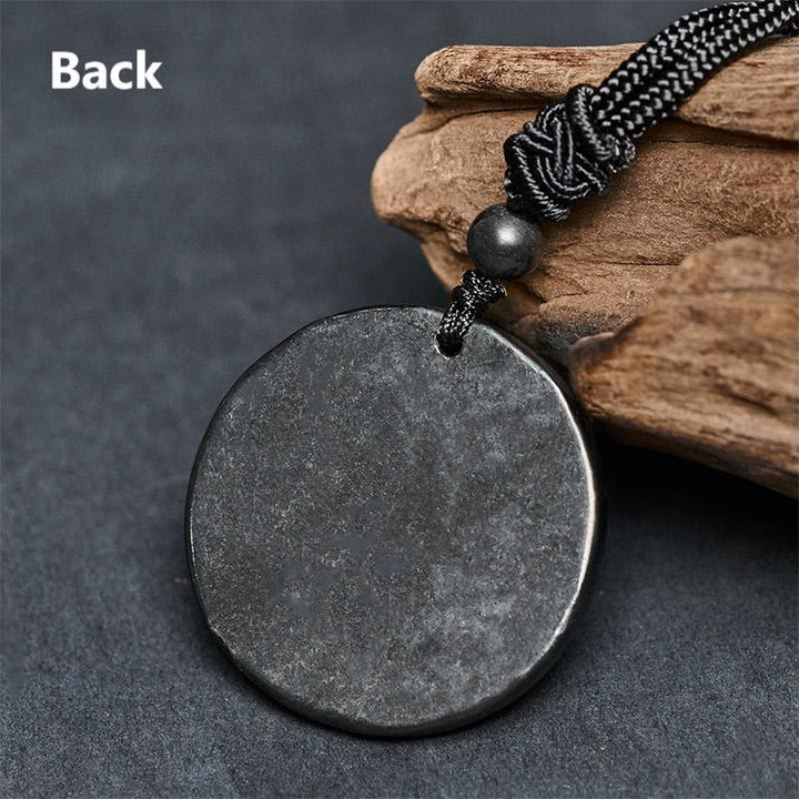 Schwarze Shungit Kette Schutz Anhänger Naturstein Heilenergie elegant