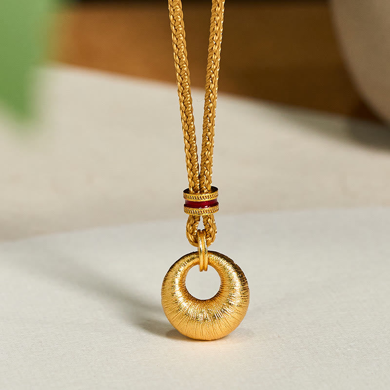 Kette Vergoldetes Kupfer Frieden-Schnalle – Frieden Peace Buckle Rope Necklace