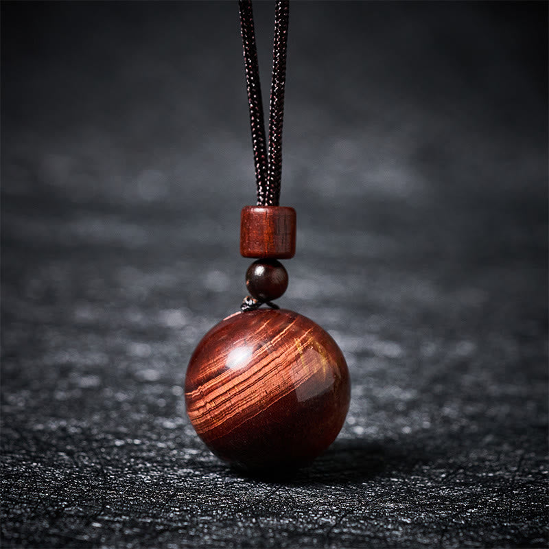 Kette Weisskristall Rosenquarz Tigerauge Rauchquarz – Schutz Red Tiger Eye