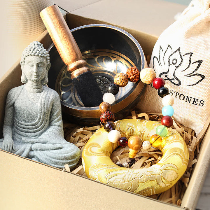Klangschale Aus Tibet Meditation Set