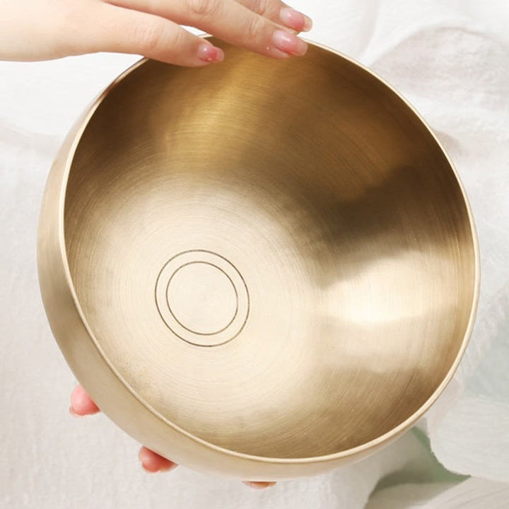 Klangschalen Massage Nepal Gold Heilung Klangtherapie