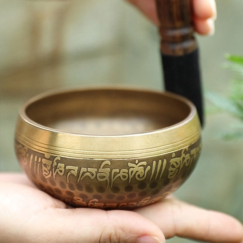 Klangschalen Meditation Tibetisch Yoga Set Deko