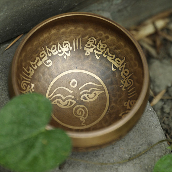 Klangschalen Meditation Tibetisch Yoga Set Handarbeit