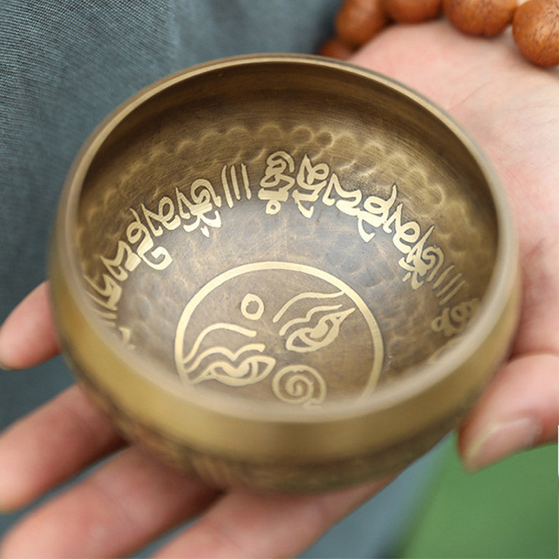 Klangschalen Meditation Tibetisch Yoga Set Klangtherapie