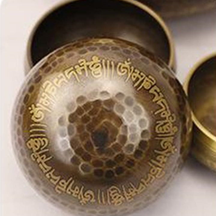 Klangschalen Sets Sutra-Muster Heilung Yoga