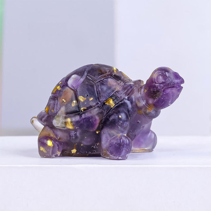 Kleine Dekofiguren Schildkröte Kristall Feng Shui