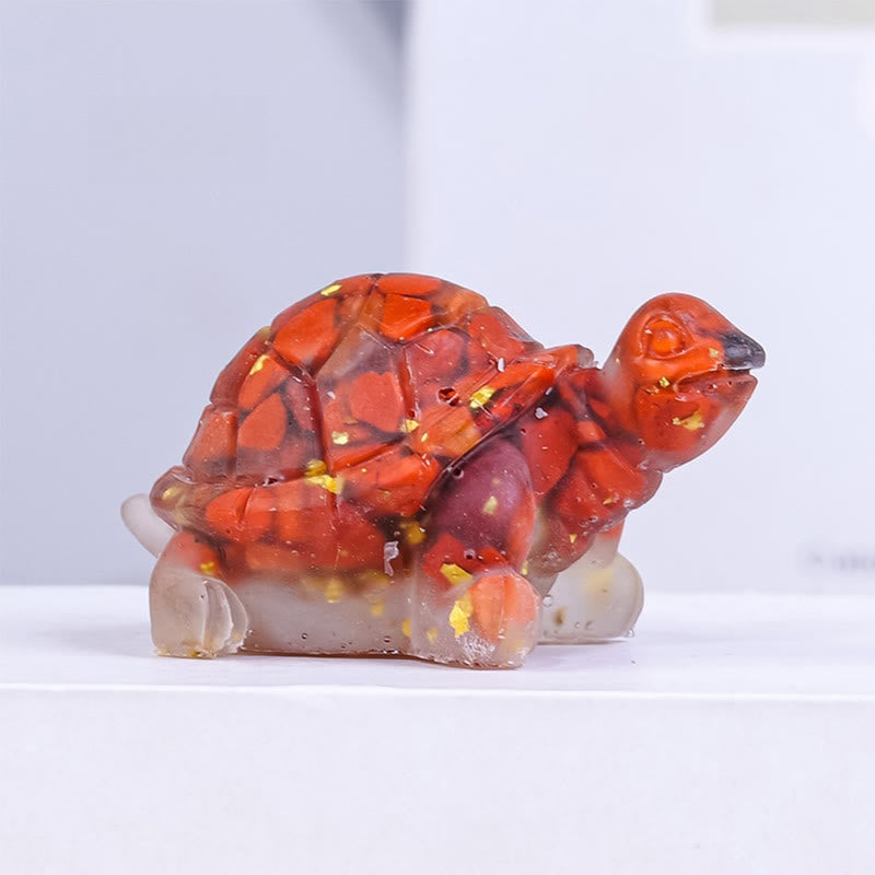 Kleine Dekofiguren Schildkröte Kristall Statue