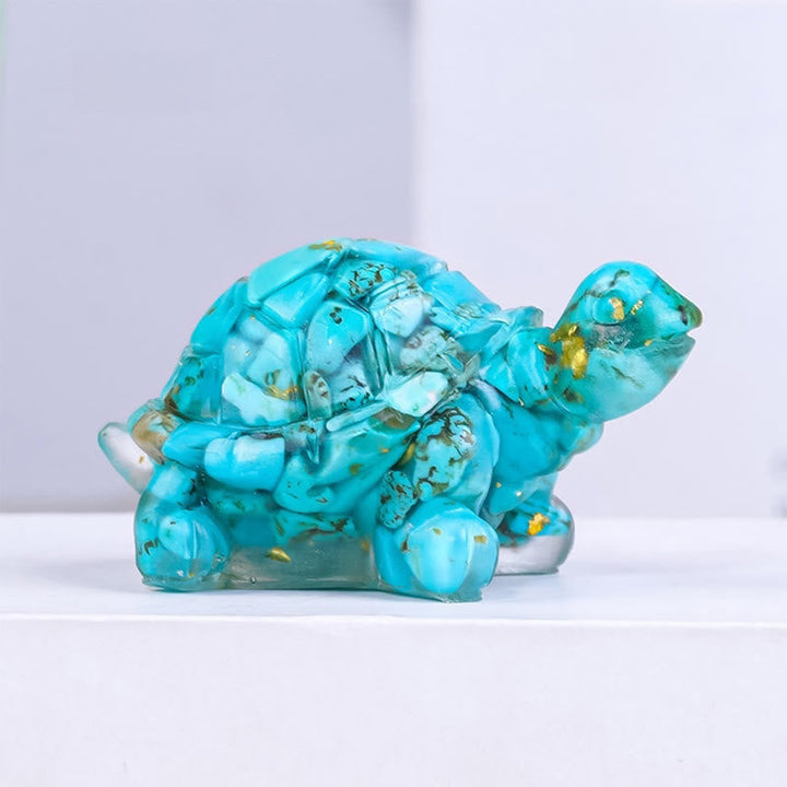 Kleine Dekofiguren Schildkröte Kristall Symbol