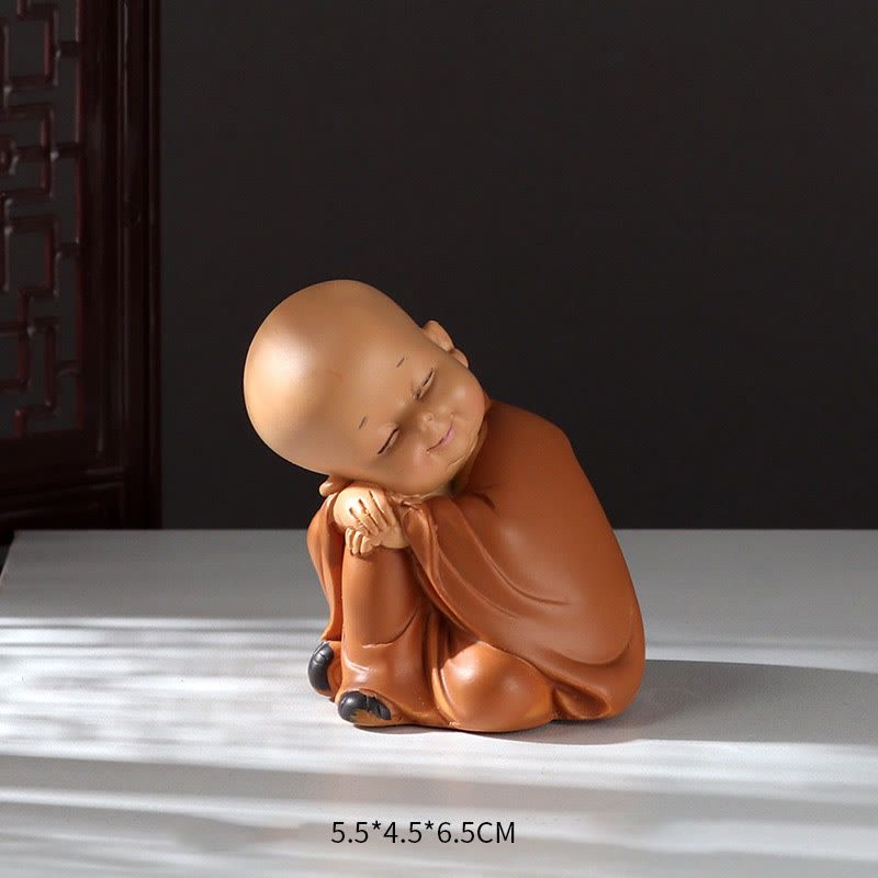 Kleiner Buddha Figur Mönch Harz Geschenk