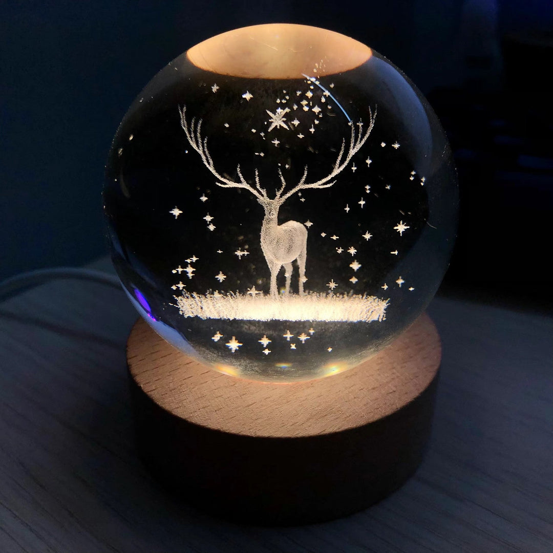 Kristallkugel Lampe Hirsch LED