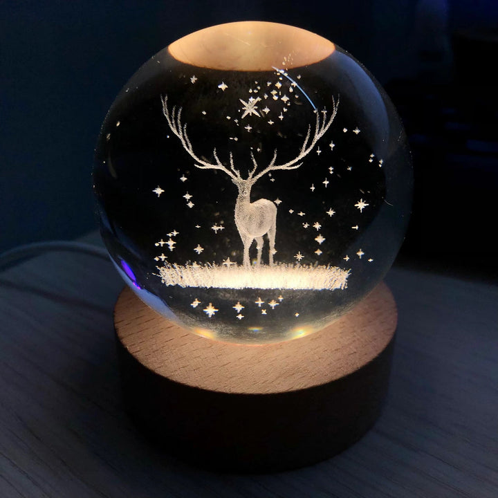 Kristallkugel Lampe Hirsch LED