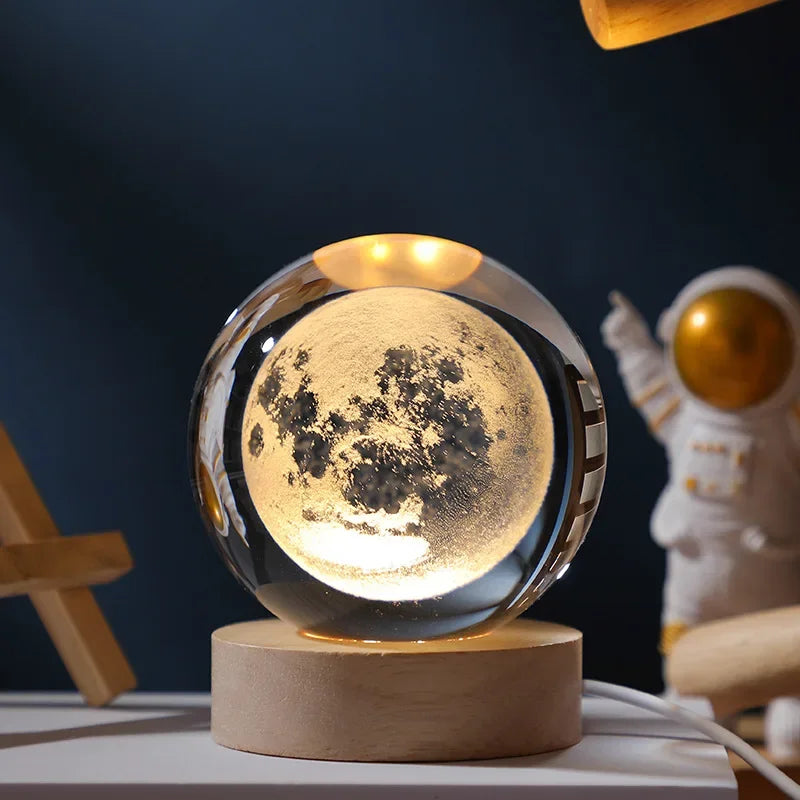 Kristallkugel Lampe Mond LED