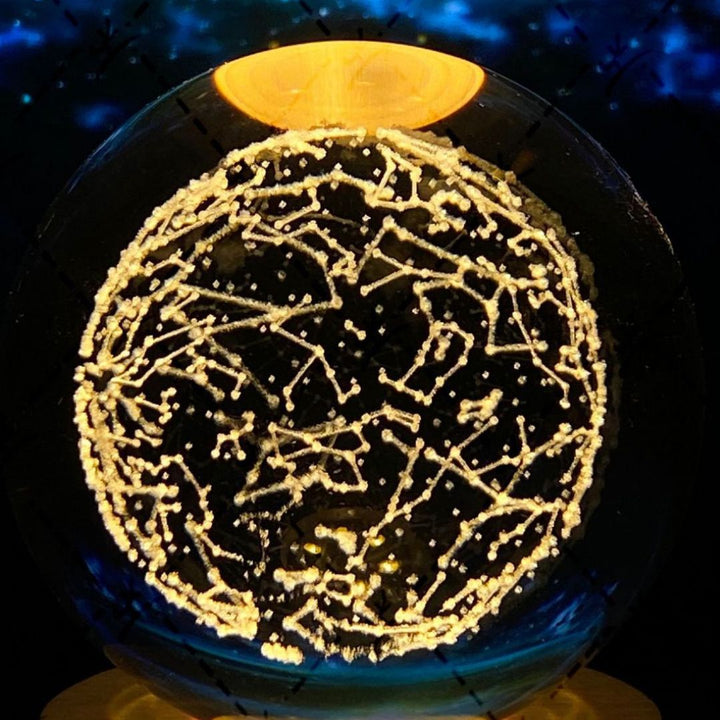Kristallkugel Lampe Sternbilder LED