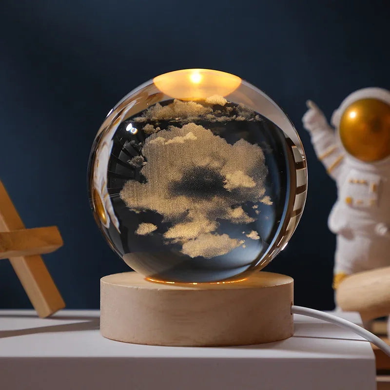 Kristallkugel Lampe Wolken LED