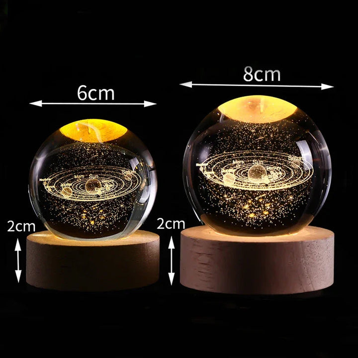 Kristallkugel Lampe Zwei Größen