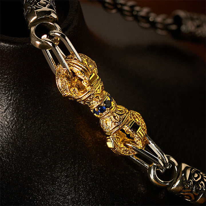 Armband Kupfer Glück Balance Energie goldener Pixiu Detail Schmuck