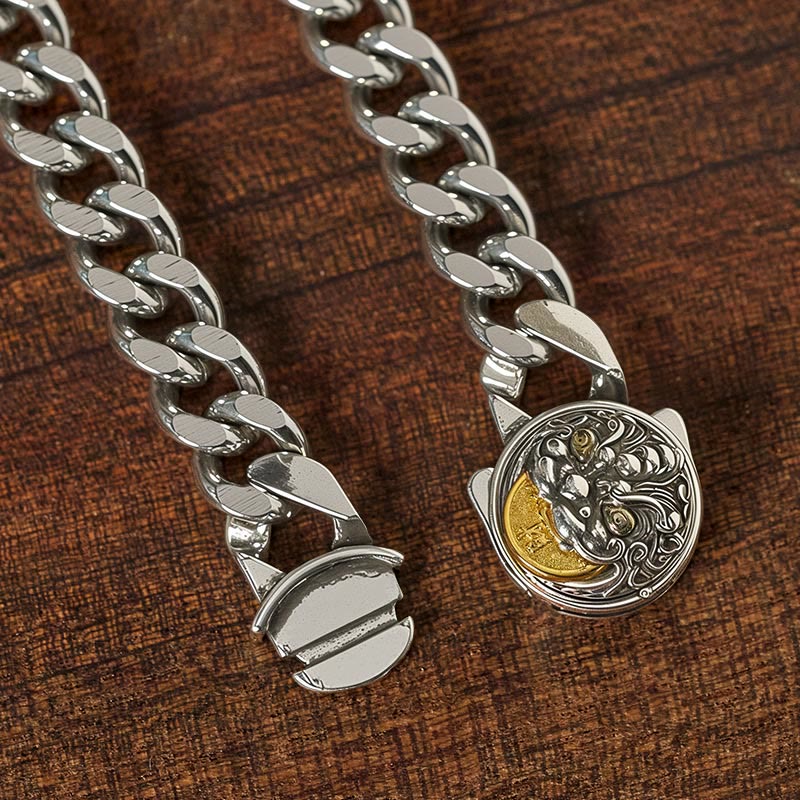 Pixiu Armband aus Silber Fengshui Schutz Glück Wohlstand Energie Handgelenk