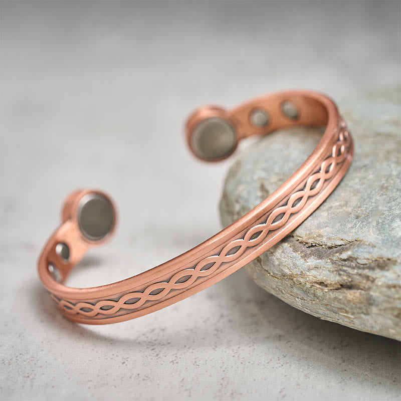 Armband Kupfer mit keltischem Muster Magnete Glück Balance Segen Handgelenk