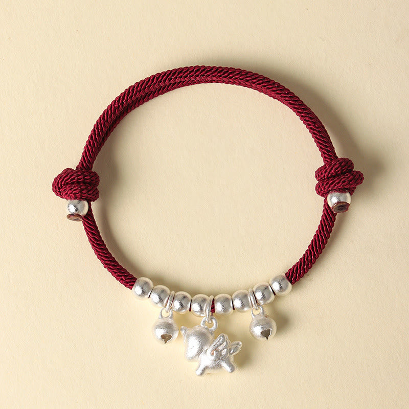 Armband Rote Schnur Kupfer Pferd – Glück & Stärke